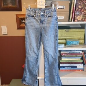GAP Girls High Rise 70's Light Blue Flare Bell Bottoms Jeans Size 10